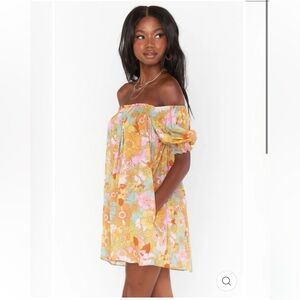 Show Me Your MuMu Annalynne mini dress in groovy blooms xs